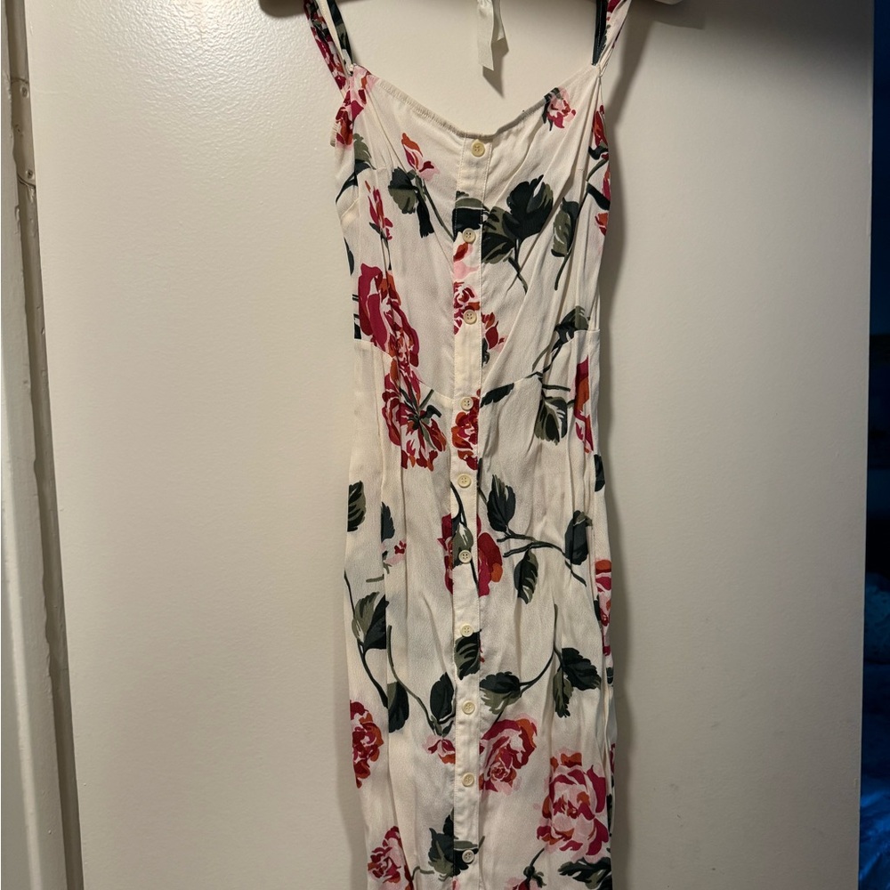 Reformation Floral Button-Front Dress